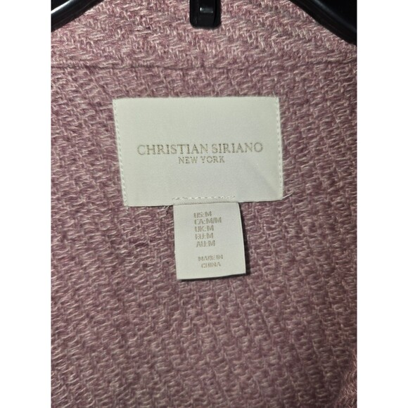 Christian Siriano New York Pink Wool Blend Coat Jacket Women’s Medium 1 Button - Picture 4 of 12